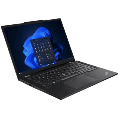 ThinkPad laptop showcasing Windows 11 interface and modern design for portable business and tech solutions.