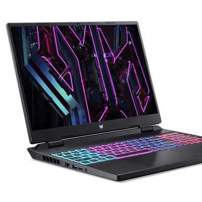 Gaming laptop with RGB backlit keyboard and high-performance hardware for gaming and creative professionals.