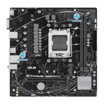 ATX motherboard with CPU and fan labels, suitable for gaming and PC builds. Promotes affordable, innovative tech solutions in South Africa. Enhances system performance with high-quality components.