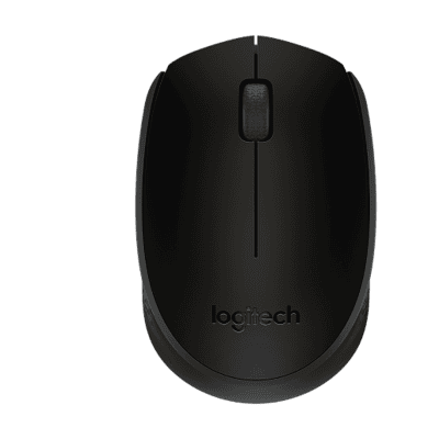 Wireless Logitech mouse for seamless computer navigation in business and gaming setups.