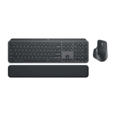 Wireless keyboard and mouse set with ergonomic wrist rest for comfortable computing, ideal for office or home use, enhancing productivity and connectivity.