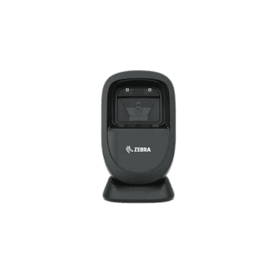Zebra barcode scanner for retail and logistics solutions, featuring high-speed scanning technology for efficient inventory management.