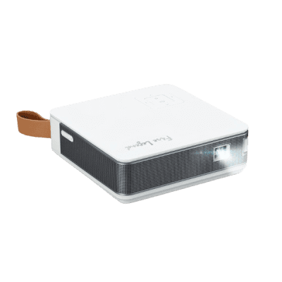 Portable mini projector for home entertainment and presentations, compact and lightweight, ideal for movie nights, gaming, and business use, with high-resolution image display.