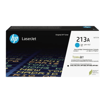 Laser Jet 213A cyan toner cartridge for HP printers | High-quality, affordable toner for optimal printing results | Suitable for HP LaserJet enterprise, MFP, and laser printers, ensuring vibrant cyan printouts and reliable performance.