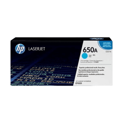 LaserJet 650A cyan toner cartridge for HP printers, high-quality printing supplies, reliable laser printing solutions, compatible with HP LaserJet models, affordable office printing accessories.