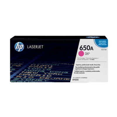Hp laserjet 650A magenta toner cartridge for professional printing, compatible with hp laser printers, high-yield consumable, reliable and affordable printing solutions in South Africa.