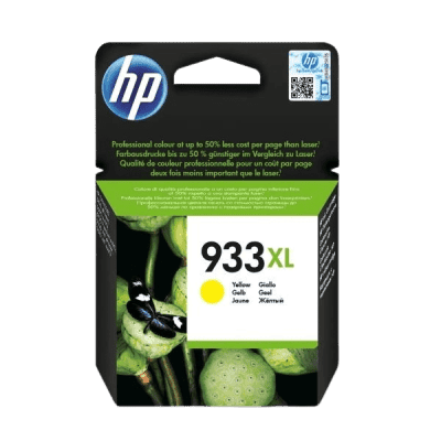 HP 933XL yellow ink cartridge for professional printing, compatible with laser printers, delivering high-quality images and documents for affordable printing solutions.
