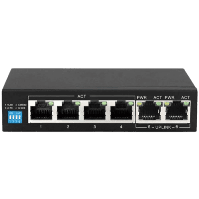 Gigabit Ethernet switch with multiple LAN ports for fast, reliable internet connectivity in business networks.