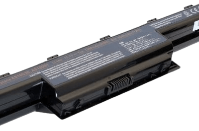 High-quality black laptop battery suitable for portable devices, providing reliable power and long-lasting performance for enhanced productivity.