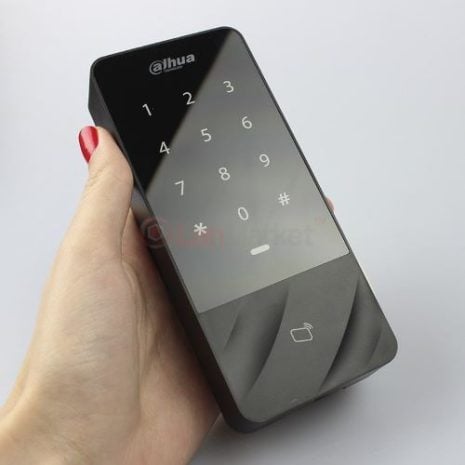 Secure touchscreen access device with numeric keypad for enhanced security and convenience. Reliable technology solution by Dahua for modern communication needs.