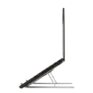 Laptop with adjustable stand for ergonomic working setup and improved airflow. Suitable for home, office, or gaming environments to enhance comfort and productivity.