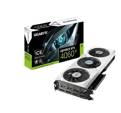 High-performance GIGABYTE GeForce RTX 4060 Ti graphics card with advanced cooling system and sleek design for gaming and creative workloads.