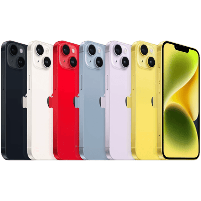Black, white, red, light blue, purple, yellow iPhone models showcasing innovative design and vibrant colors for affordable smartphones in South Africa.