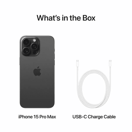 High-quality image of iPhone 15 Pro Max and USB-C charge cable, showcasing the newest Apple smartphone and essential charging accessories for modern mobile technology.
