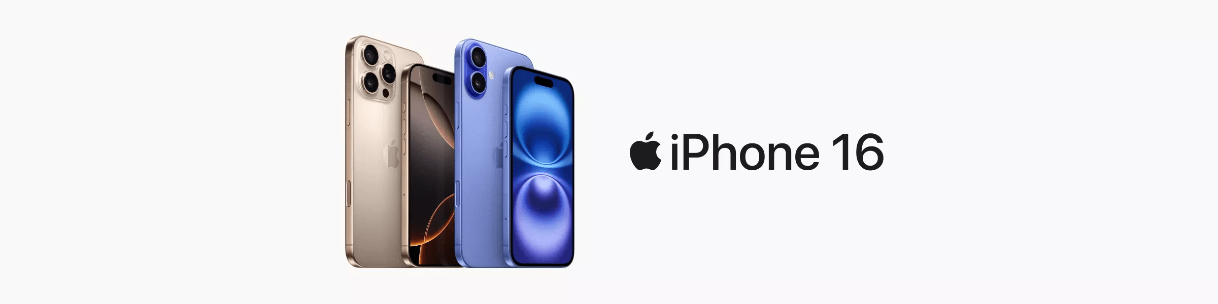 IPhone 16 smartphones showcased in gold and blue colors, highlighting the latest Apple device with advanced features, perfect for tech enthusiasts and Apple fans in South Africa.