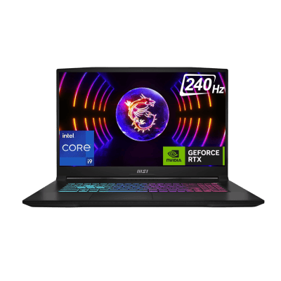 Alienware gaming laptop with 240Hz refresh rate, NVIDIA GeForce RTX graphics, Intel Core i9 processor, RGB backlit keyboard, designed for high-performance gaming and immersive visuals.