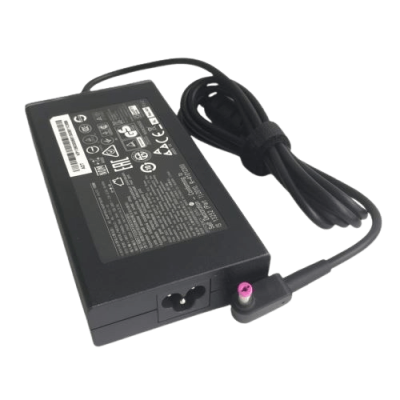 Power supply adapter for electronic devices, compatible with various appliances and equipment. Secure connection with a pink-tipped plug and durable cable for reliable power delivery.