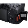 High-quality DSLR camera with a fully accessible battery compartment for easy replacement, emphasizing innovative camera technology and affordability.