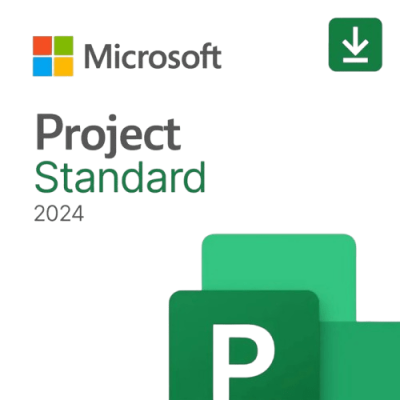 Microsoft Project Standard 2024 software box, project management tool, latest version, professional project planning, digital productivity, InfoplayNet tech solutions.