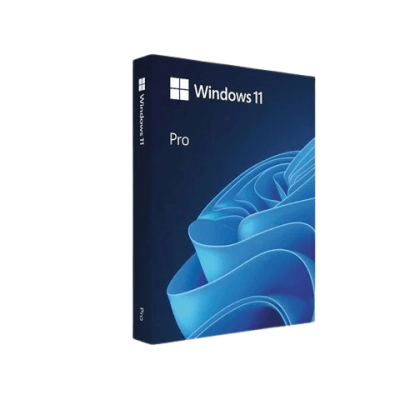 Modern Windows 11 Pro software box for advanced PC operating system, highlighting innovation and affordability in digital technology.