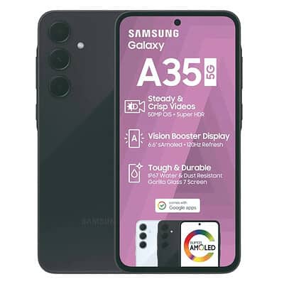 High-quality image of the Samsung Galaxy A35 5G smartphone showcasing its sleek design and features, emphasizing affordability and innovation in the South African market.