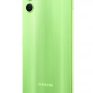 Bright green Samsung smartphone back, dual camera setup, sleek design, modern mobile device for high-quality photography and connectivity.