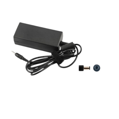 Power adapter with cable and small accessories, suitable for electronic devices, related to telecommunications and tech solutions offered by InfoplayNet.