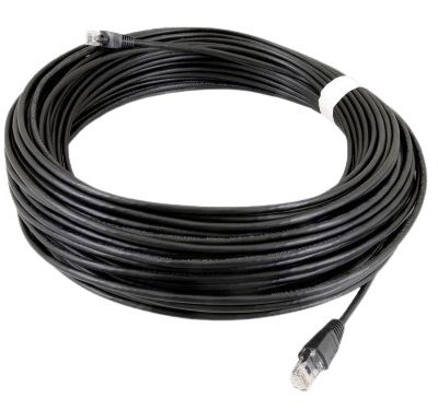 High-quality black Ethernet cable coil with RJ45 connector, suitable for high-speed internet and network connections in South Africa.