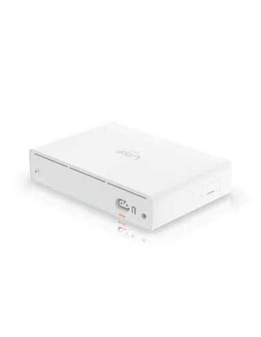 Compact white modem device for high-speed internet connectivity, ideal for home or small business use.