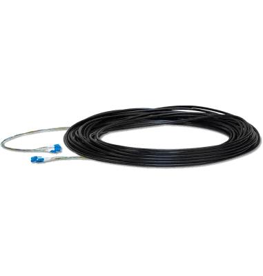 High-quality fiber optic cable coiled neatly for fast internet connectivity and reliable network performance, essential for modern digital needs.