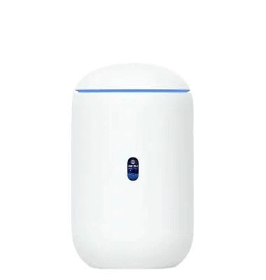 Compact white air purifier with digital display, emphasizing innovation and affordability for modern home or office environments.