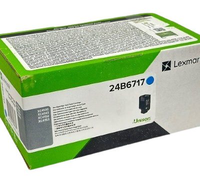 Lexmark toner cartridge box for laser printer, new with shipping label, ideal for office use, high-quality printing supplies from Lexmark, compatible with various models.
