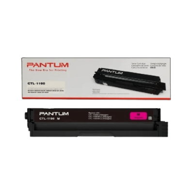 Black toner cartridge for PANTUM printers with pink toner level indicator, compatible with CTL-1100 series, featuring affordable printing solutions from InfoplayNet.
