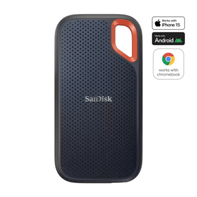 SanDisk portable external hard drive with durable design, compatible with iPhone 15, Android devices, and Chromebooks for reliable data storage and transfer in South Africa.