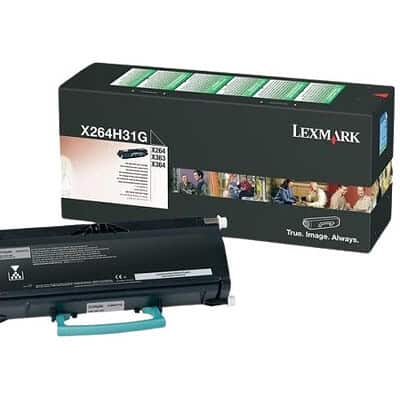 High-quality Lexmark toner cartridge X264H31G for reliable printing, compatible with various Lexmark printers, ideal for office and business use, offering vibrant print results.