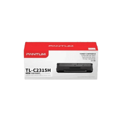 Black toner cartridge in red and white packaging for laser printers, model TL-C2315H.