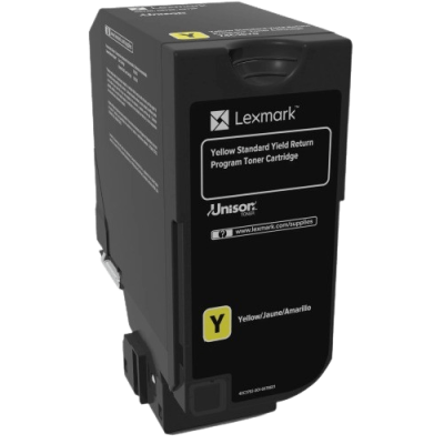 Lexmark yellow toner cartridge for high-quality printing in South Africa, compatible with various laser printers, ensuring vibrant colours and sharp images for office and home use.