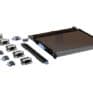 A sleek flatbed printer component with multiple small cartridges and a large printing surface for high-quality printing solutions.