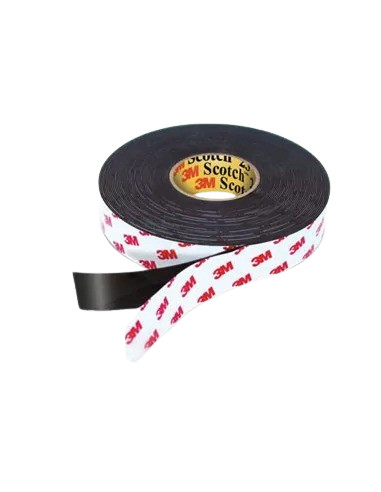 Strong double-sided adhesive tape with black and red 3M Scotch branding, versatile for professional and household use. Durable and reliable for mounting, bonding, and repair tasks.