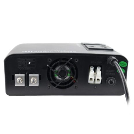 Adjustable power supply unit with cooling fan and connection ports for reliable electrical performance in ICT environments.