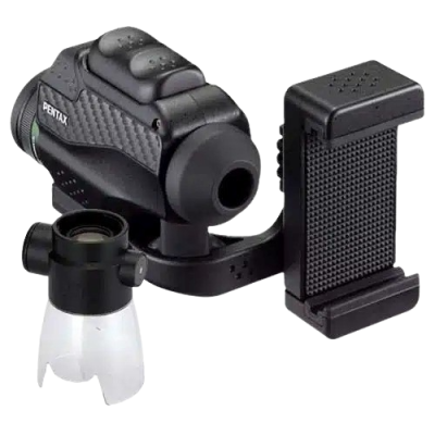 Pentax camera with microscope attachment, ideal for scientific research and educational purposes, showcasing innovative imaging technology.