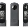 High-quality Ricoh video conferencing camera with adjustable viewing angles and integrated microphone for seamless virtual meetings.