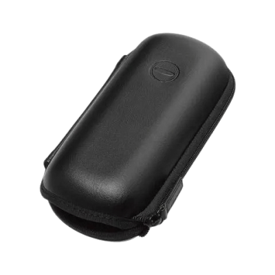 Compact black hard case for electronic accessories, ideal for portable storage and protection.