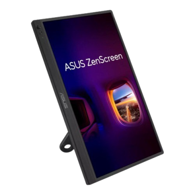 ASUS ZenScreen portable monitor, sleek design, ideal for travel and work, featuring high-resolution display and versatile connectivity options for seamless productivity.