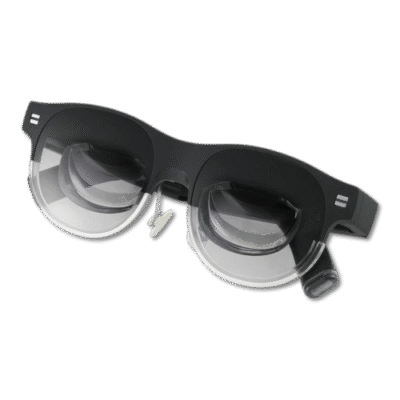 Sunglasses with clear lenses and black frames, ideal for stylish eye protection and fashion.