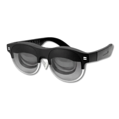 Sunglasses with dual lenses and black frame, modern eyewear accessory for style and sun protection.