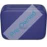 Bluetooth speaker in vibrant blue, portable and easy to carry, ideal for high-quality sound on the go.