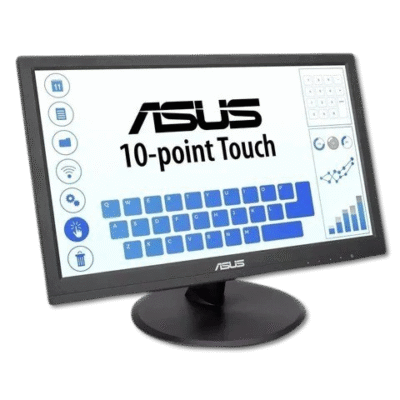 High-tech ASUS 10-point touch monitor showcasing advanced touchscreen technology for seamless user interaction, ideal for modern business and education applications.