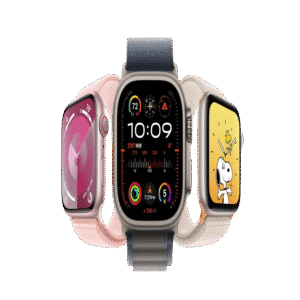 Smartwatches with vibrant displays showcasing health metrics, activity tracking, and popular cartoon characters, highlighting innovative and affordable technology solutions.