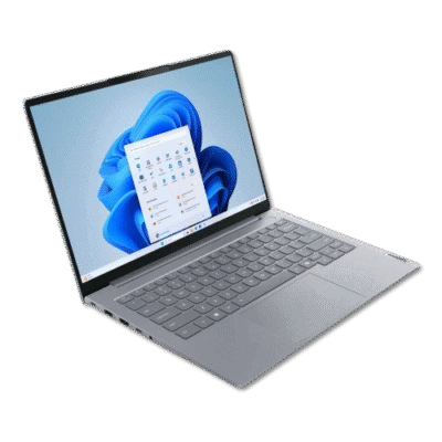 High-tech modern laptop with Windows 11 desktop on screen, sleek silver design, and lightweight build for portable productivity and seamless connectivity.